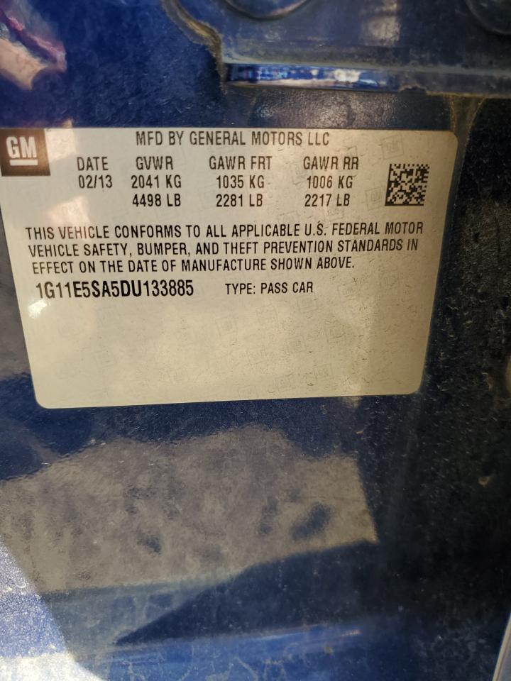 2013 Chevrolet Malibu 2Lt VIN: 1G11E5SA5DU133885 Lot: 72537634