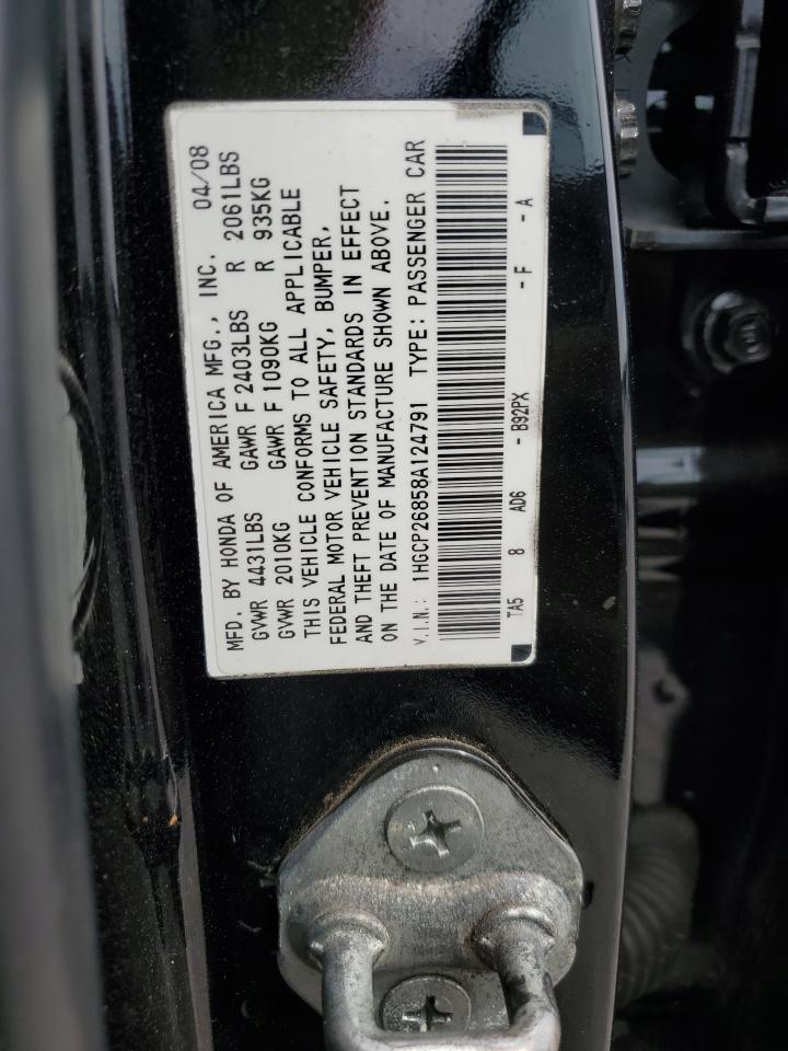 1HGCP26858A124791 2008 Honda Accord Exl