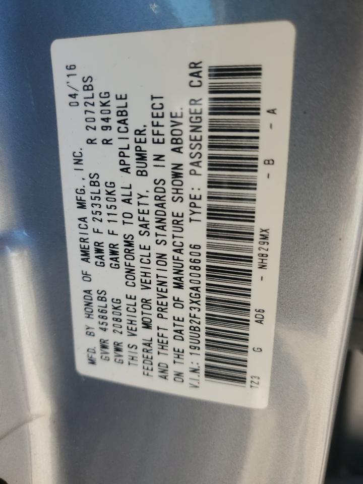 19UUB2F3XGA008606 2016 Acura Tlx