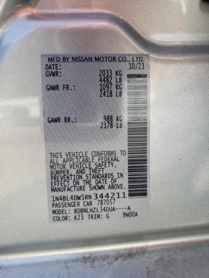 1N4BL4DW5RN344211 2024 Nissan Altima Sv