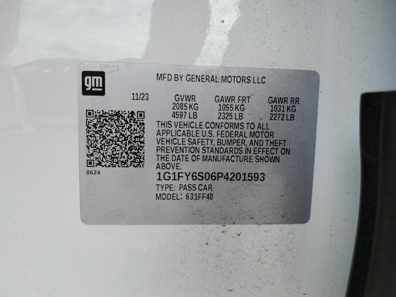 1G1FY6S06P4201593 2023 Chevrolet Bolt Euv Lt