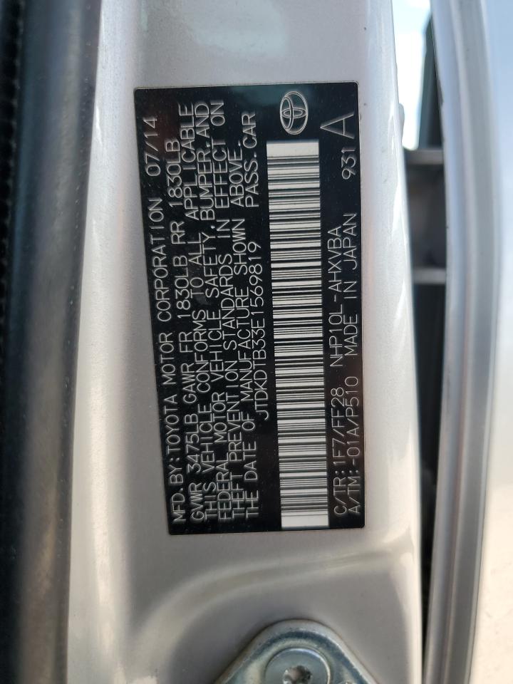 JTDKDTB33E1569819 2014 Toyota Prius C