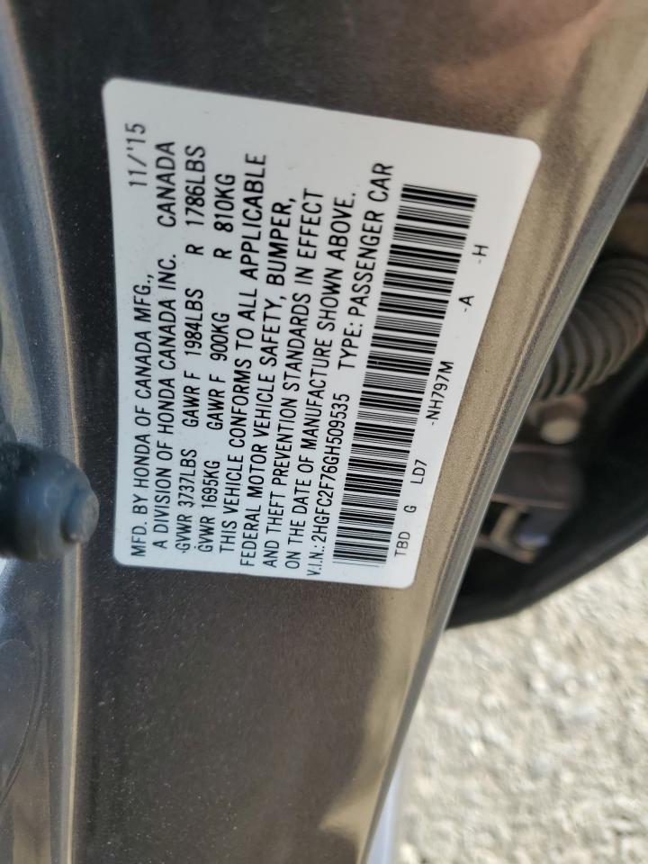 2HGFC2F76GH509535 2016 Honda Civic Ex 2HGFC2F76GH509535 2016 Honda Civic Ex