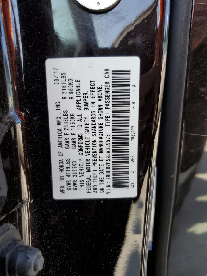 19UUB2F59JA009576 2018 Acura Tlx Tech