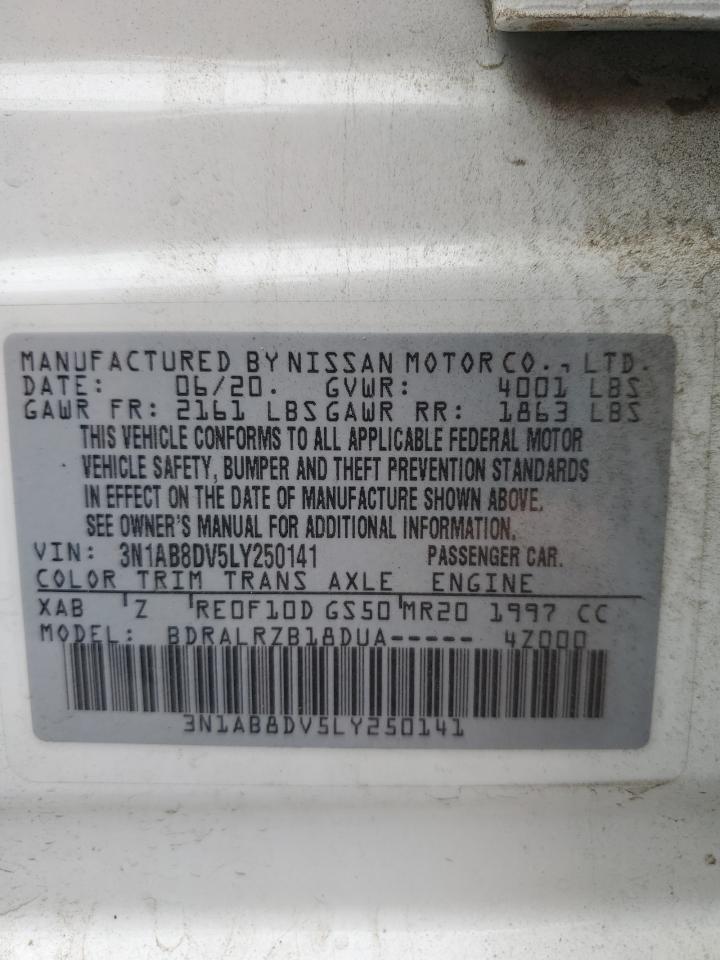 3N1AB8DV5LY250141 2020 Nissan Sentra Sr