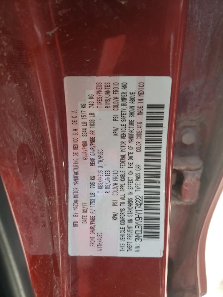 3MYDLBYV9HY174222 2017 Toyota Yaris Ia