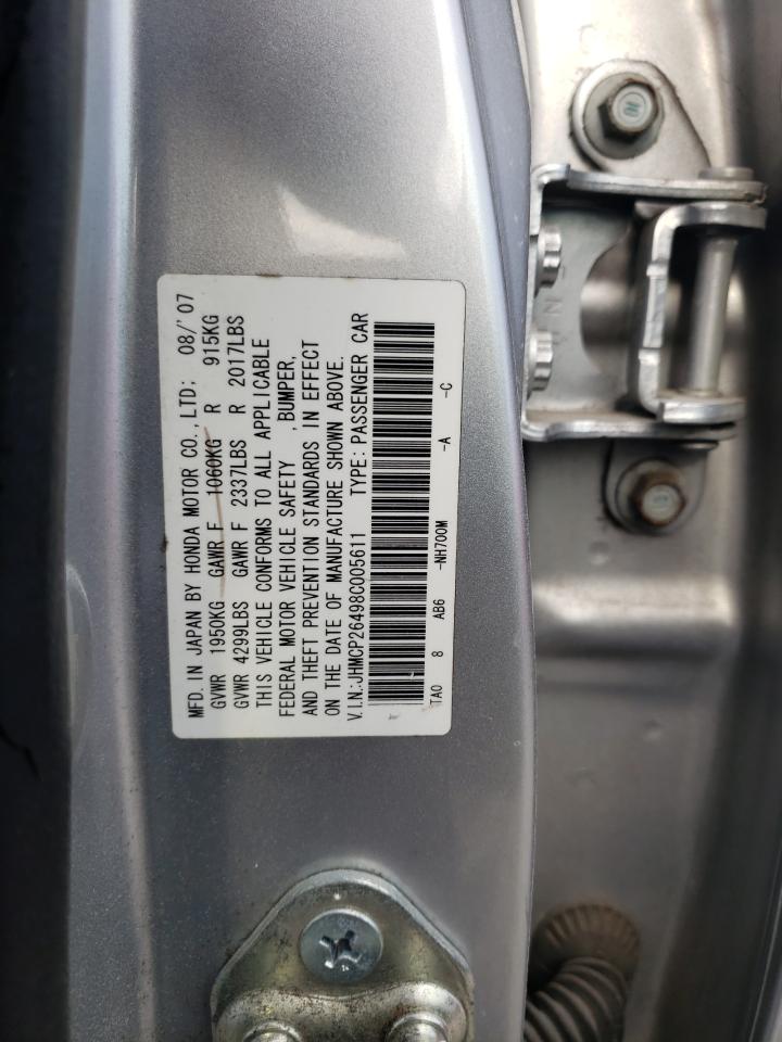 JHMCP26498C005611 2008 Honda Accord Lxp