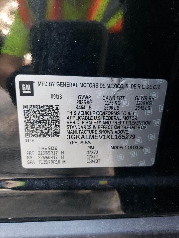 3GKALMEV1KL165279 2019 GMC Terrain Sle