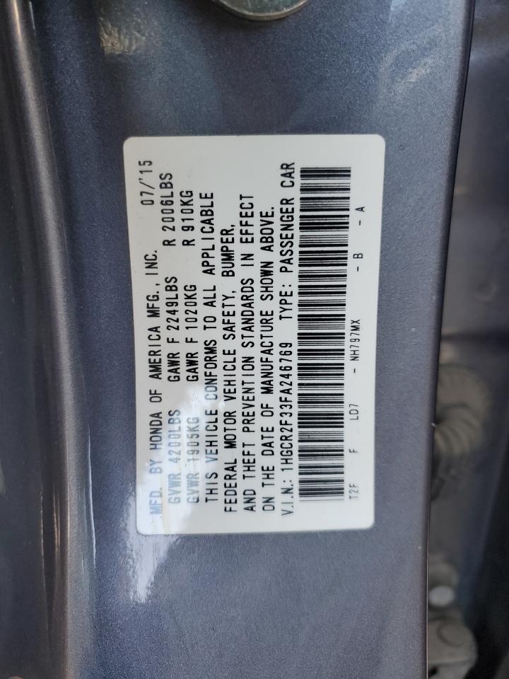 1HGCR2F33FA246769 2015 HONDA ACCORD - Image 12