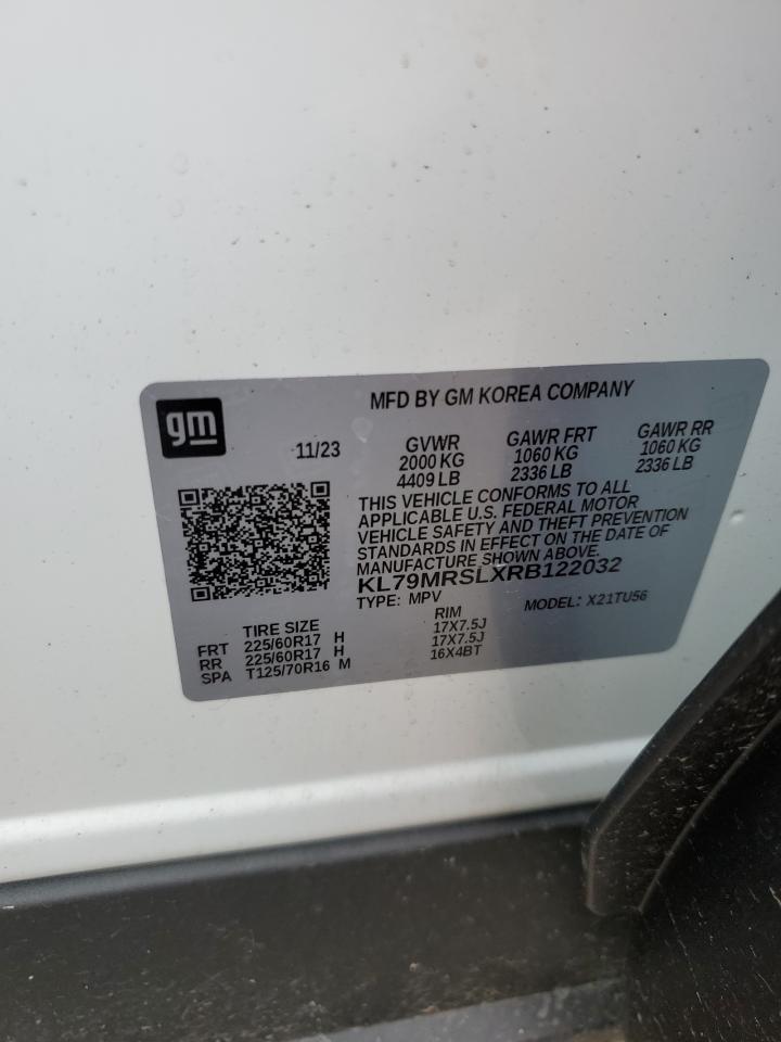 2024 Chevrolet Trailblazer Lt VIN: KL79MRSLXRB122032 Lot: 71831394
