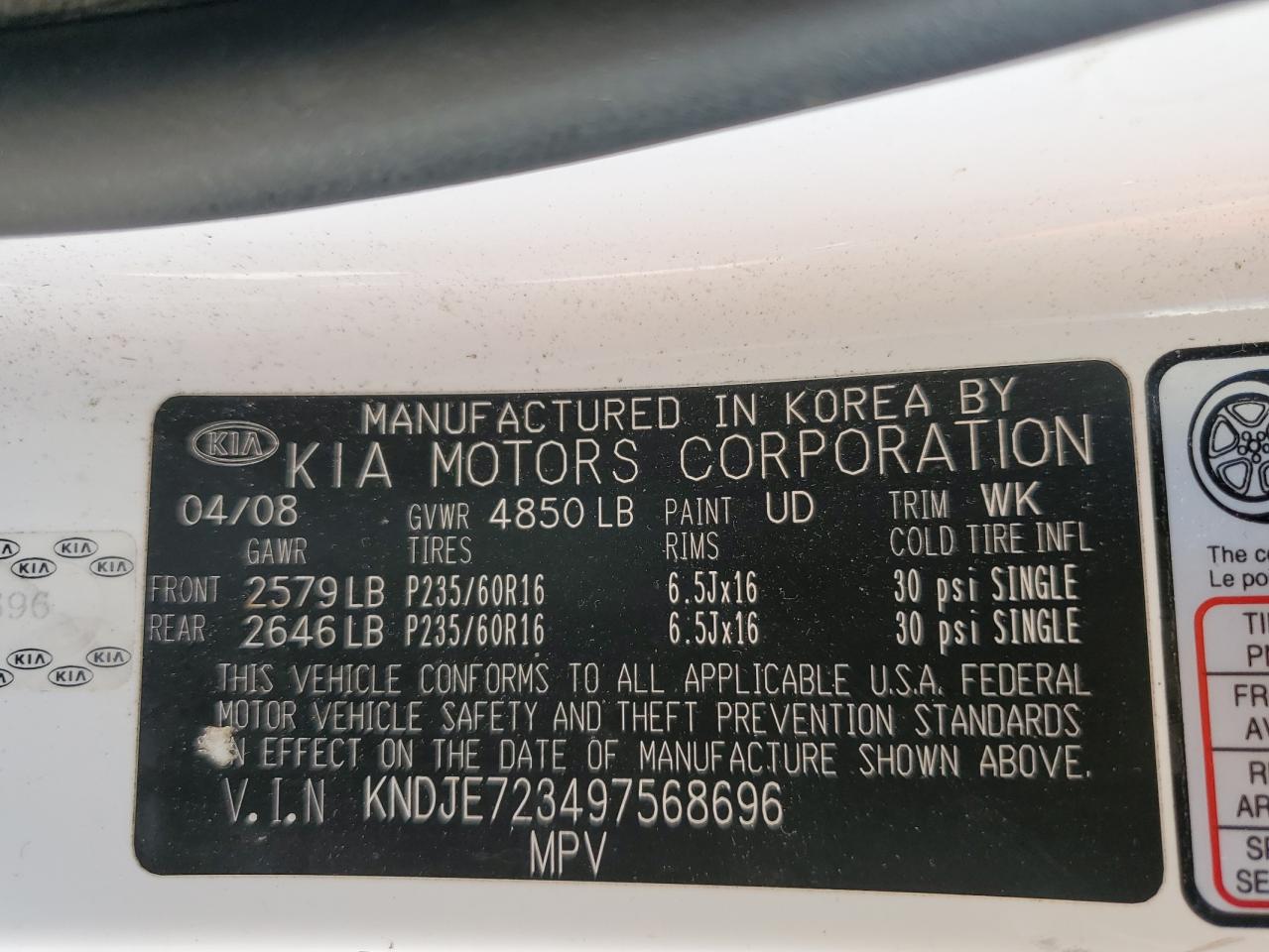 KNDJE723497568696 2009 Kia Sportage Lx