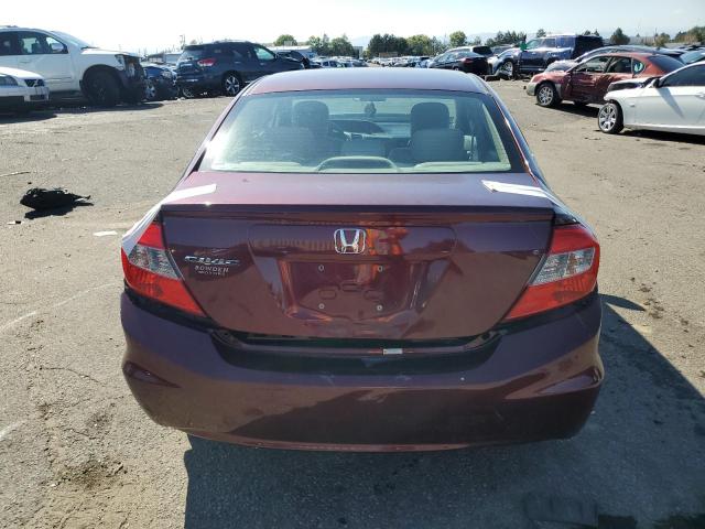 Sedans HONDA CIVIC 2012 Burgundy