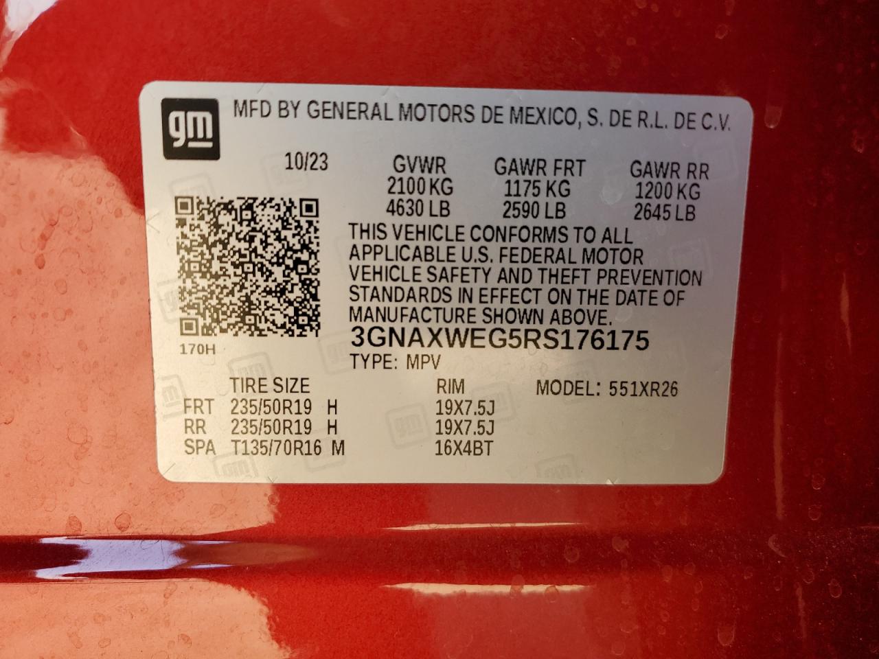 3GNAXWEG5RS176175 2024 CHEVROLET EQUINOX - Image 15