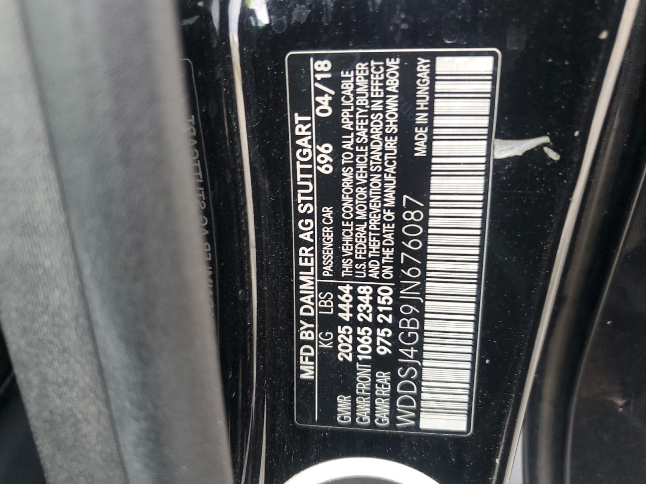 WDDSJ4GB9JN676087 2018 Mercedes-Benz Cla 250 4Matic