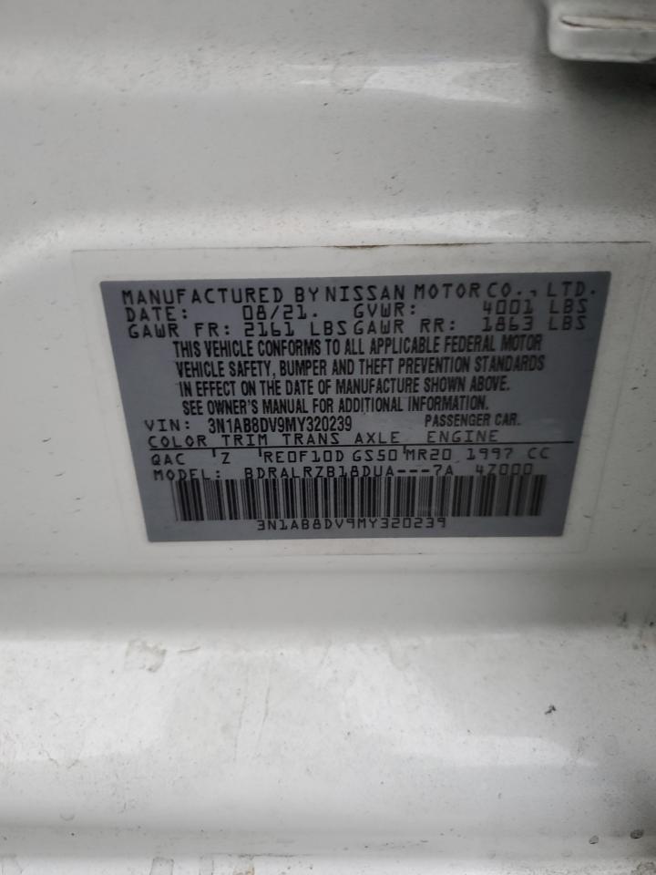 3N1AB8DV9MY320239 2021 Nissan Sentra Sr