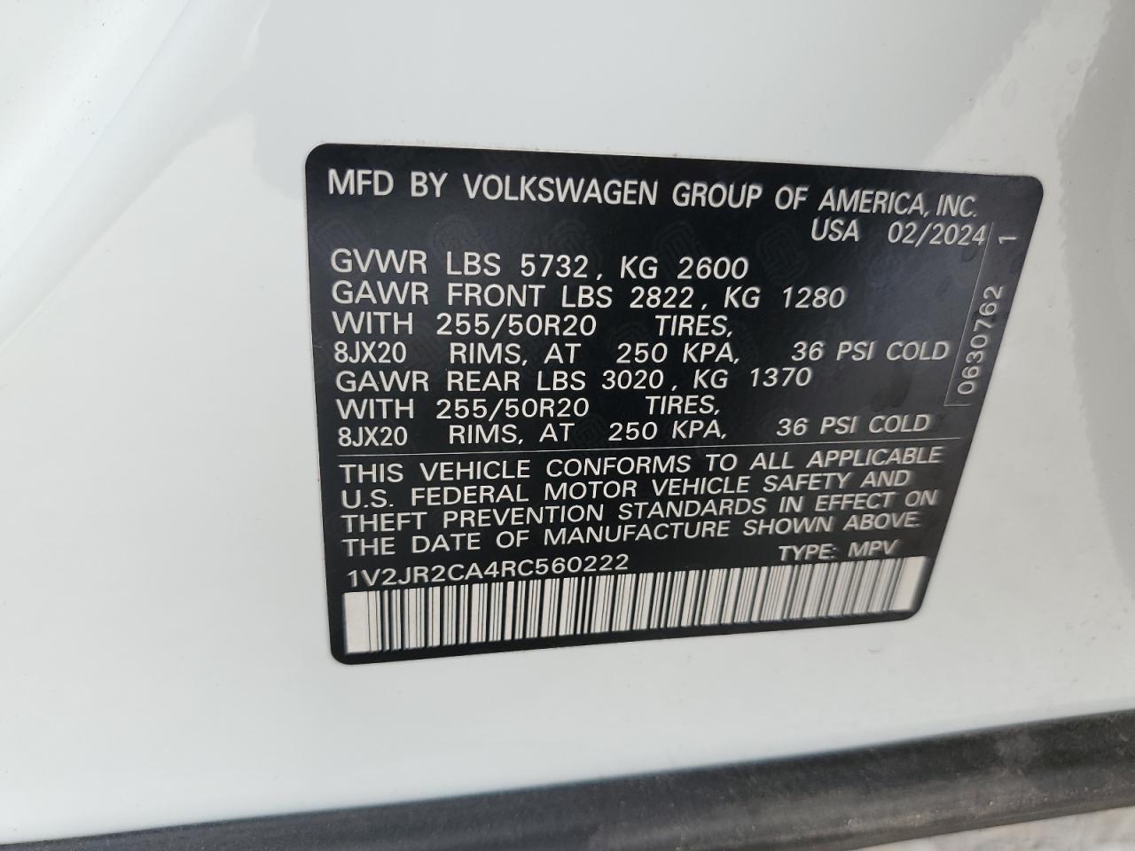 1V2JR2CA4RC560222 2024 VOLKSWAGEN ATLAS - Image 14