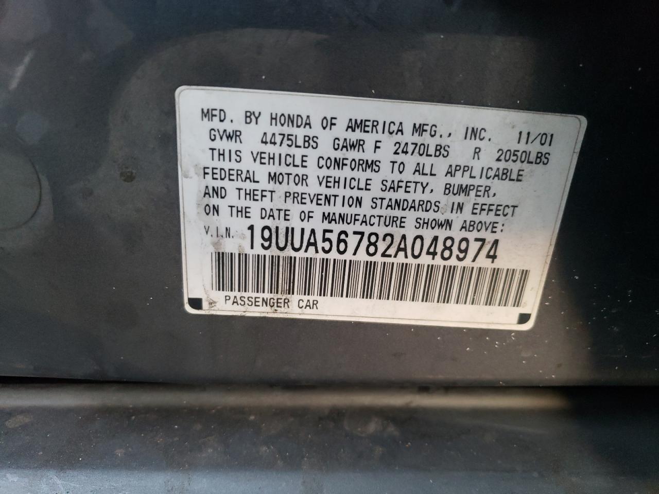 19UUA56782A048974 2002 Acura 3.2Tl