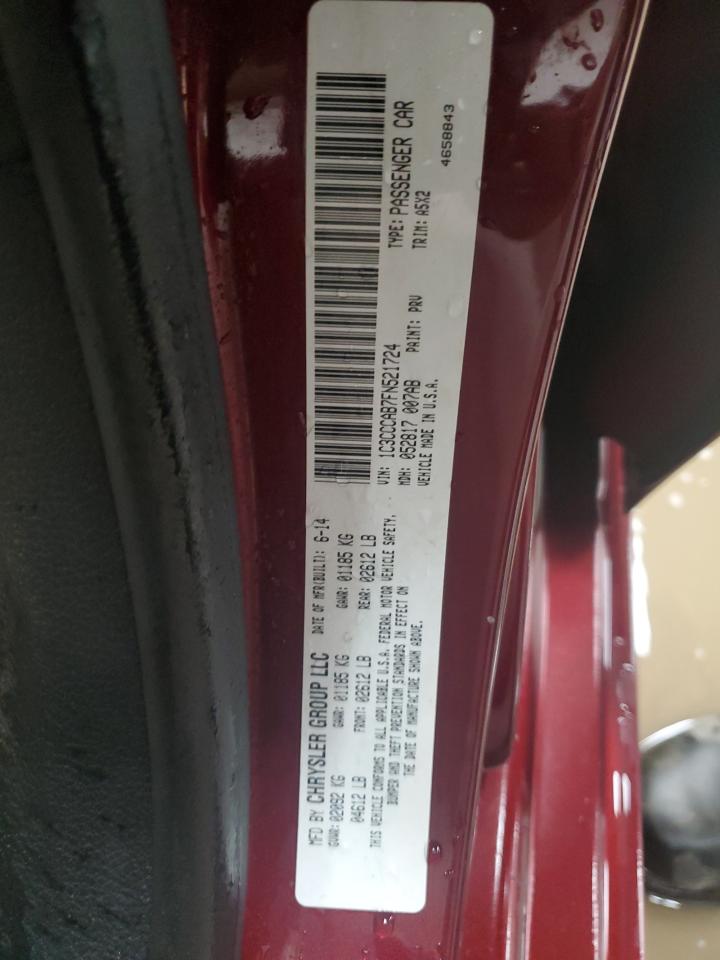 2015 Chrysler 200 Limited VIN: 1C3CCCAB7FN521724 Lot: 72516584
