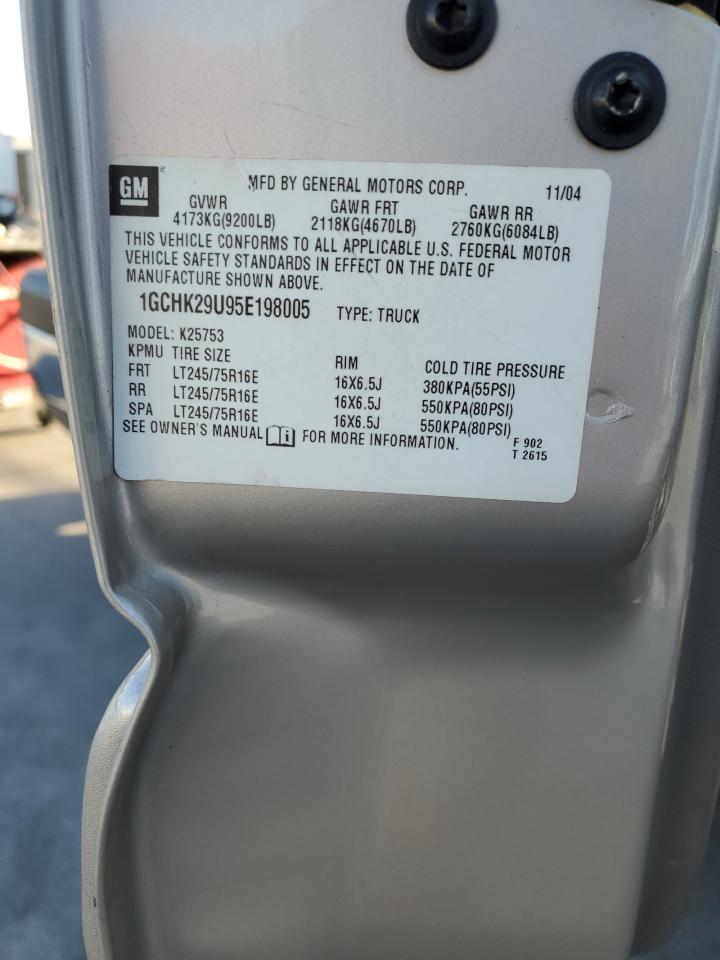 1GCHK29U95E198005 2005 Chevrolet Silverado K2500 Heavy Duty