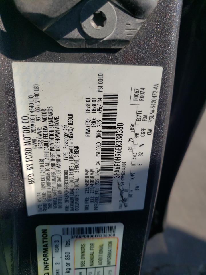 3FA6P0H96ER338380 2014 Ford Fusion Se