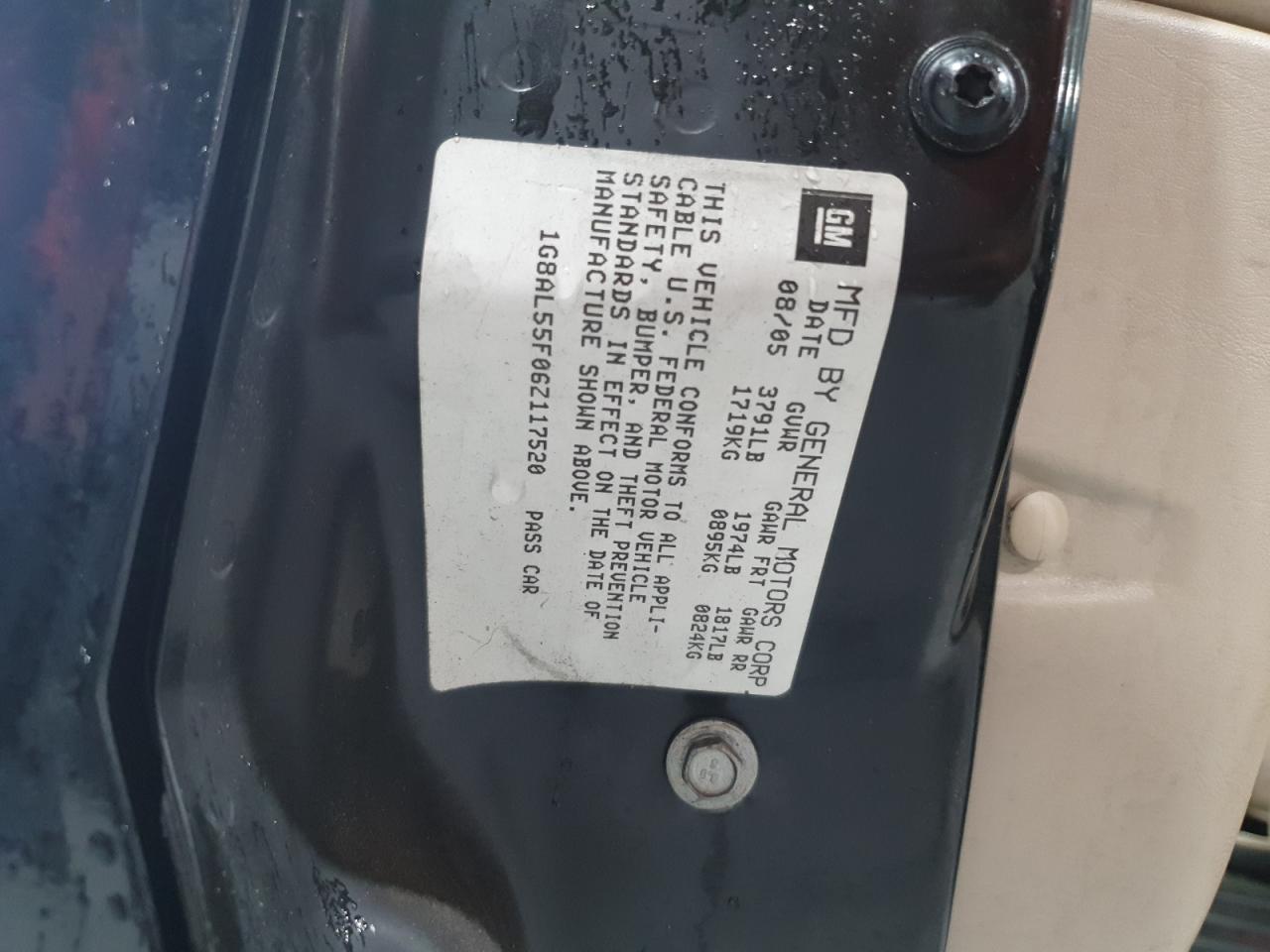 1G8AL55F06Z117520 2006 Saturn Ion Level 3