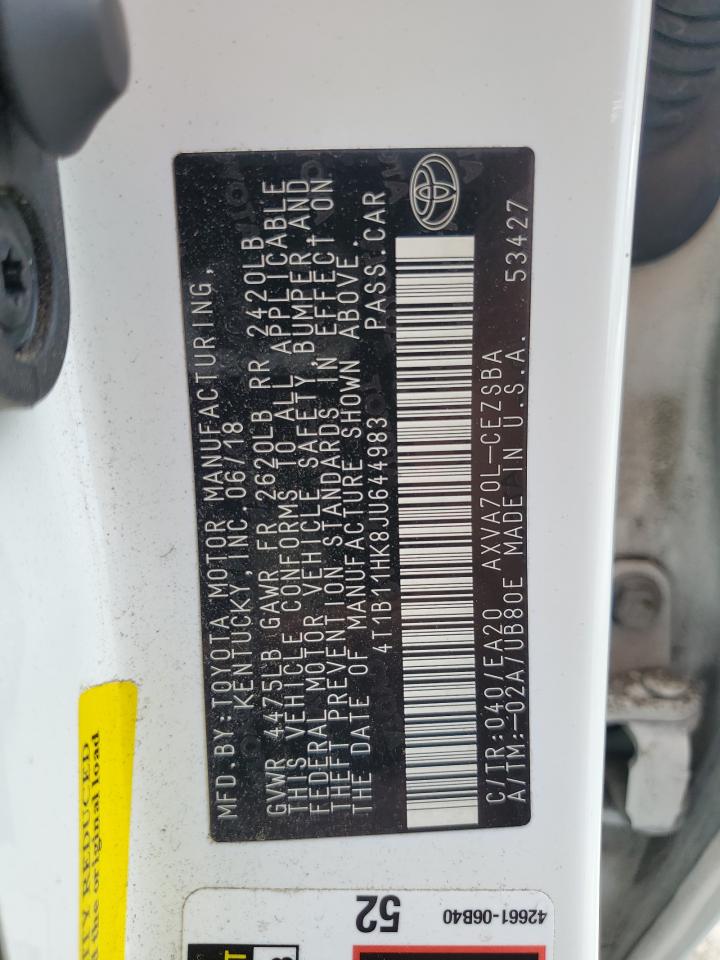 4T1B11HK8JU644983 2018 TOYOTA CAMRY - Image 14