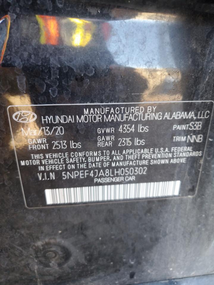 5NPEF4JA8LH050302 2020 Hyundai Sonata Sel