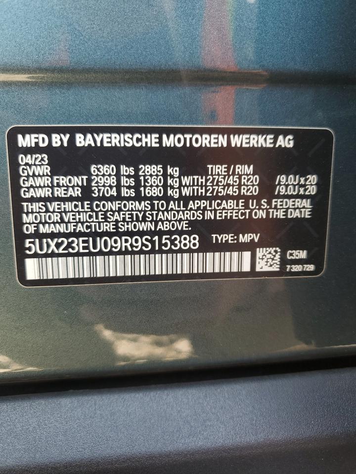 2024 BMW X5 xDrive40I VIN: 5UX23EU09R9S15388 Lot: 71419174