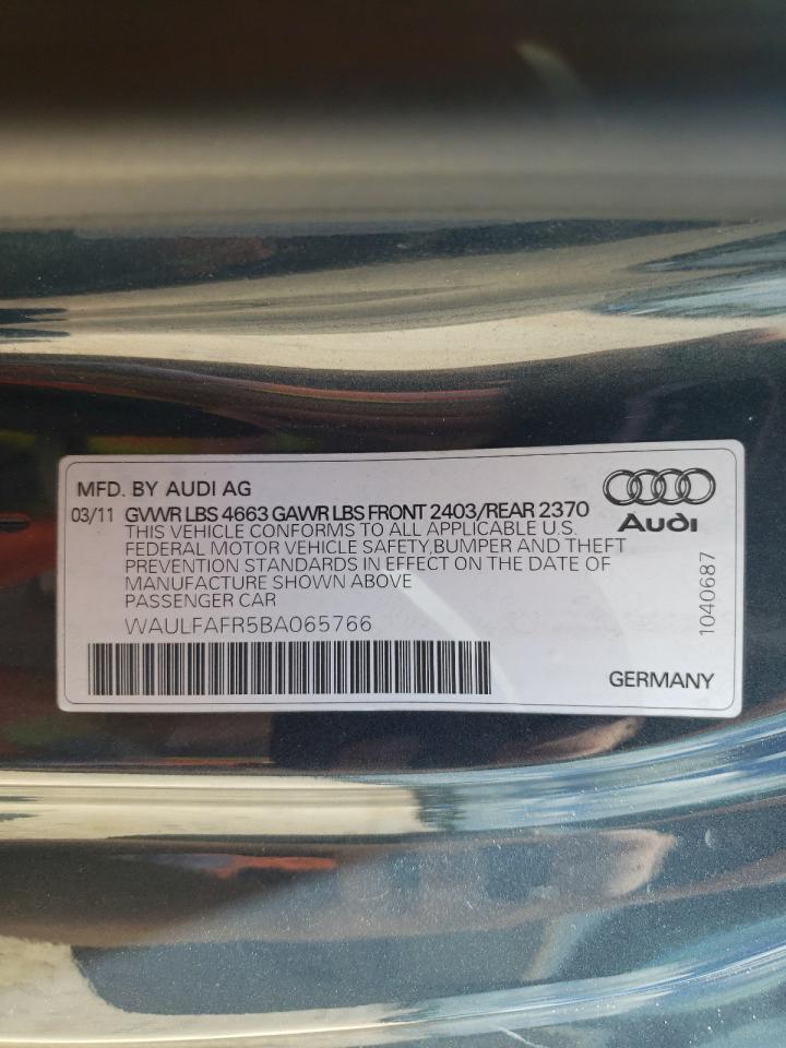 WAULFAFR5BA065766 2011 Audi A5 Premium Plus