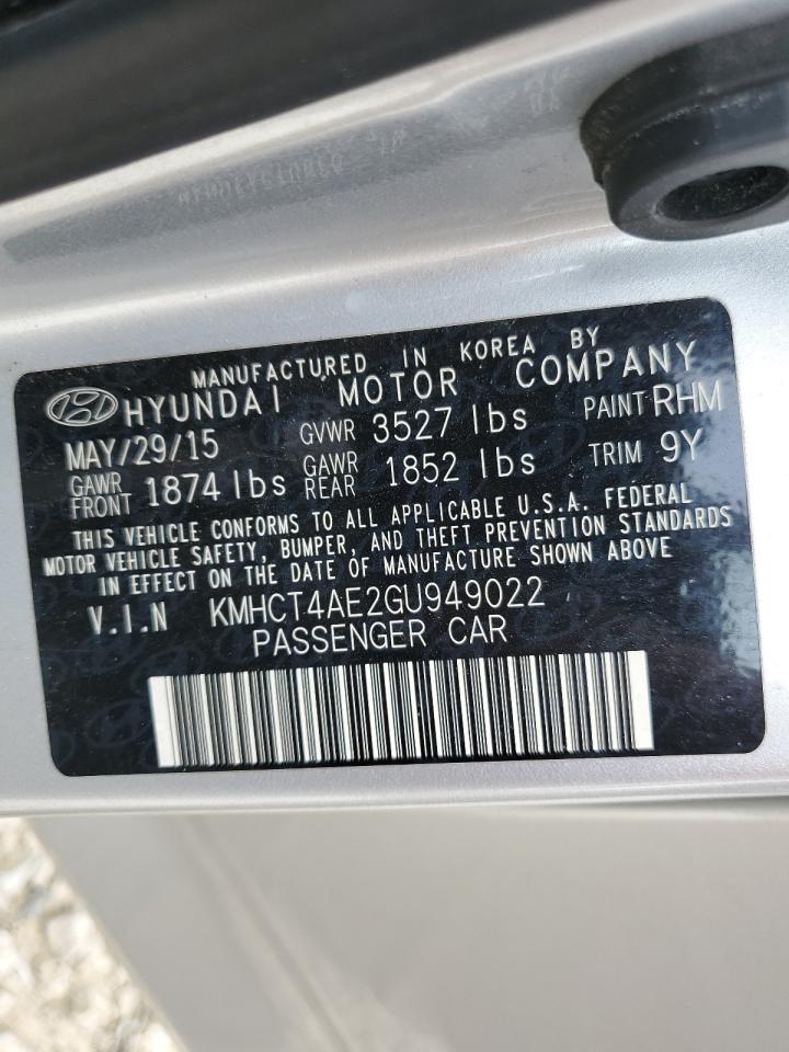 KMHCT4AE2GU949022 2016 Hyundai Accent Se