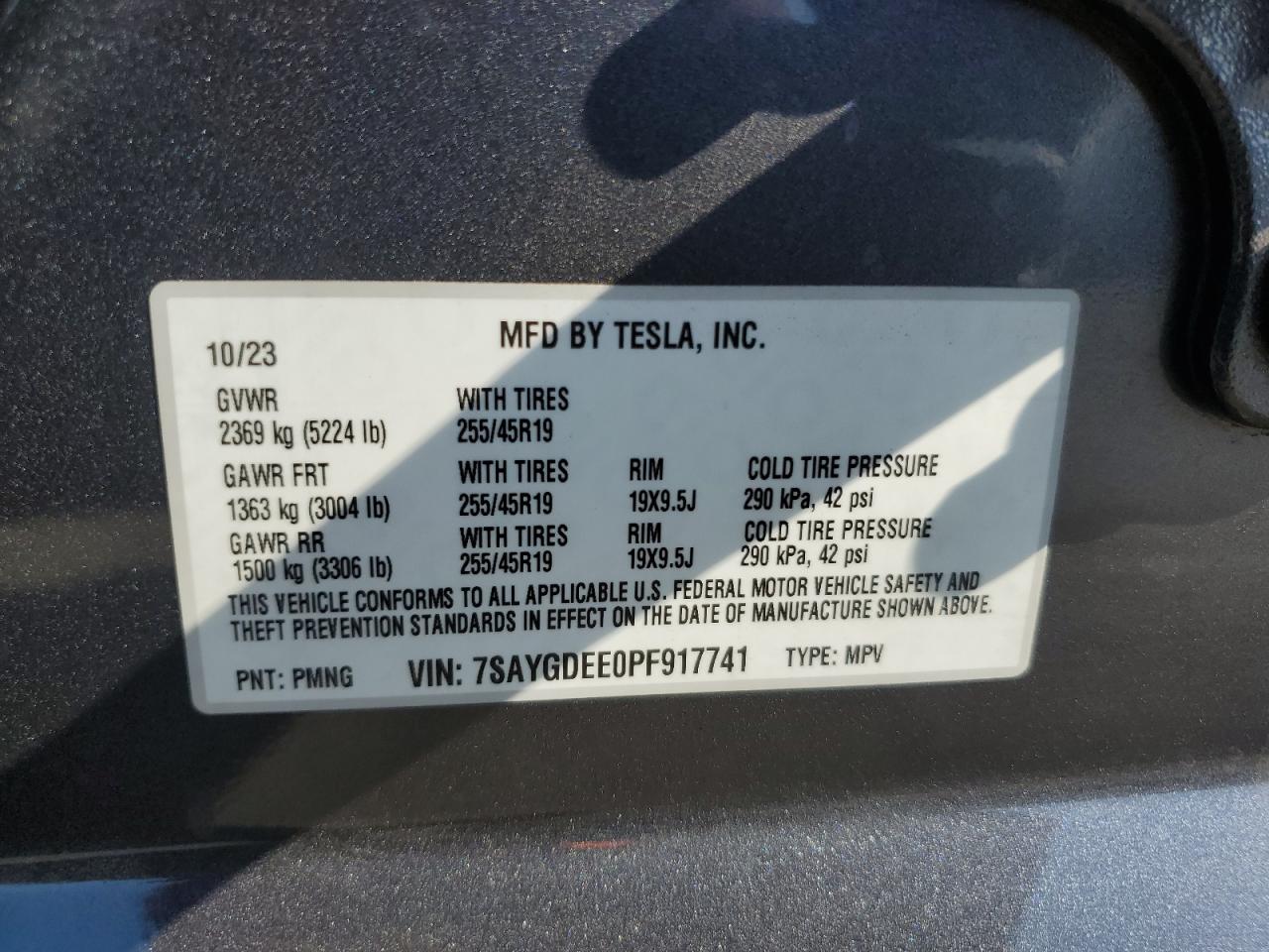 7SAYGDEE0PF917741 2023 TESLA MODEL Y - Image 13