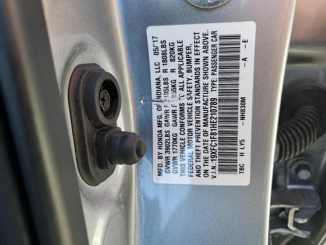 19XFC1F81HE210789 2017 HONDA CIVIC - Image 14