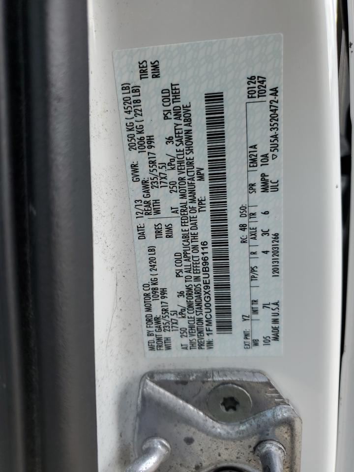 1FMCU0GX9EUB96116 2014 Ford Escape Se