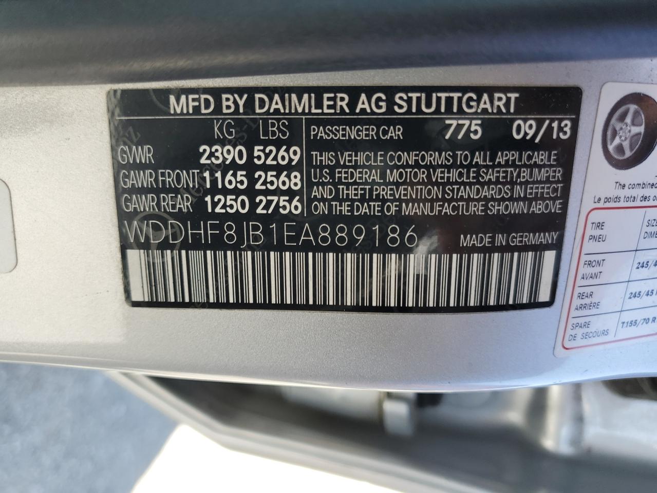 WDDHF8JB1EA889186 2014 Mercedes-Benz E 350 4Matic