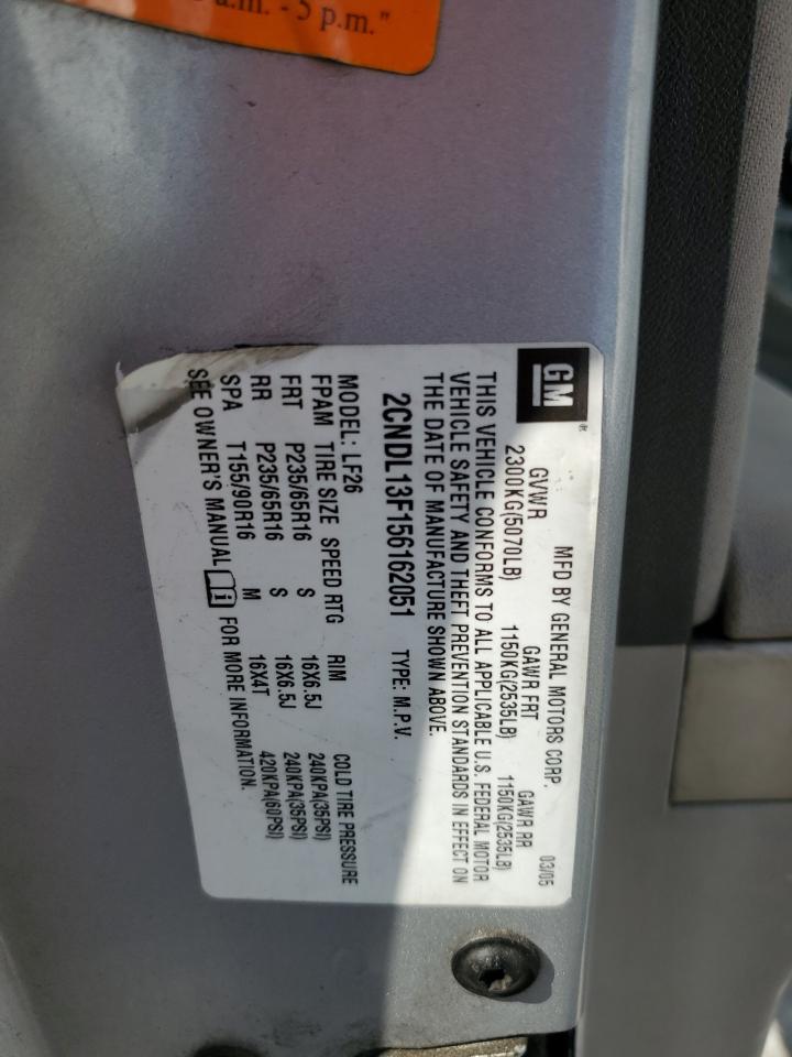 2005 Chevrolet Equinox Ls VIN: 2CNDL13F156162051 Lot: 71085385