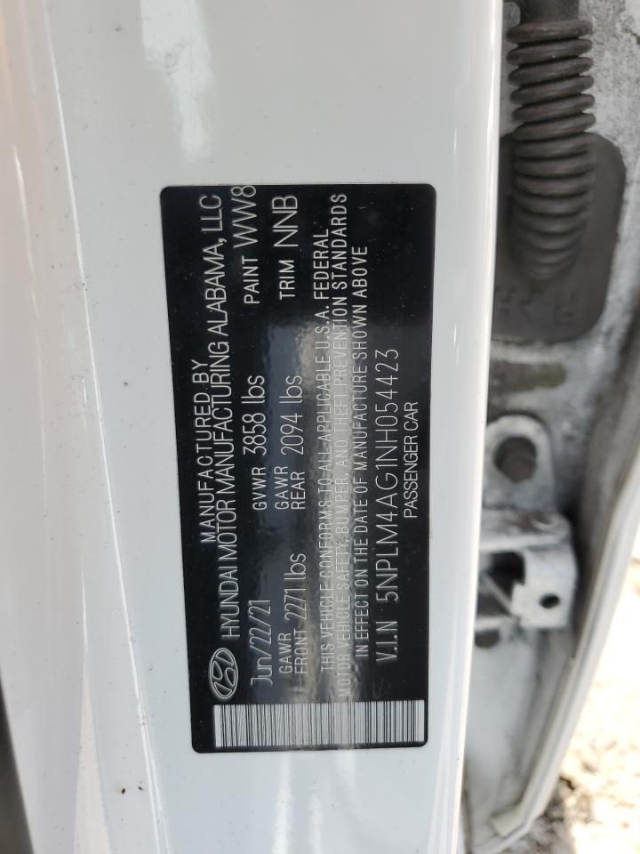 5NPLM4AG1NH054423 2022 Hyundai Elantra Sel