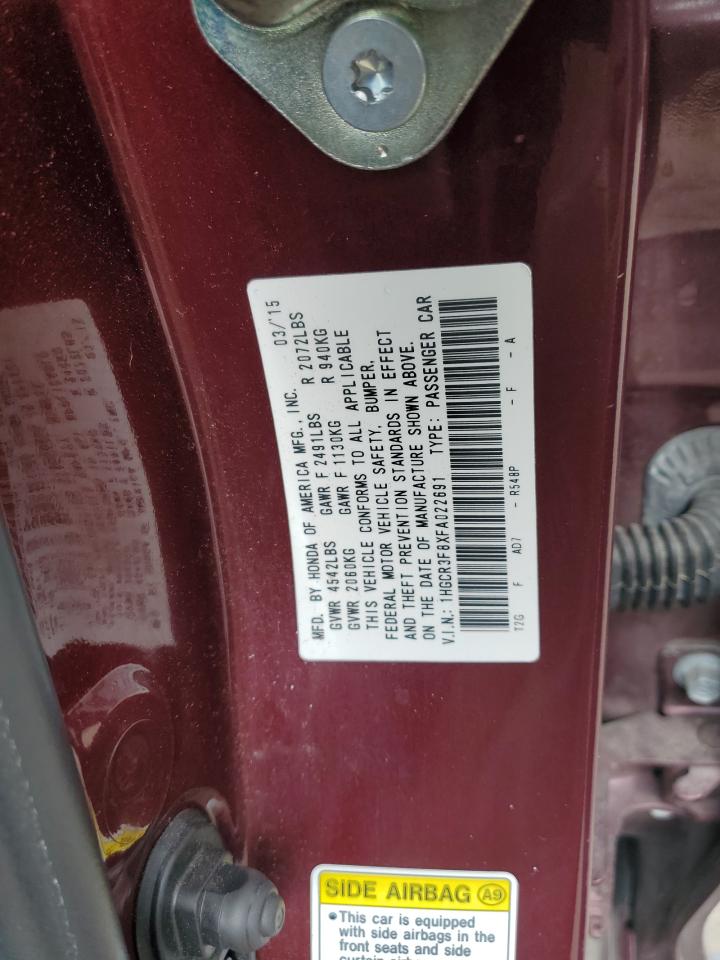 1HGCR3F8XFA022691 2015 Honda Accord Exl