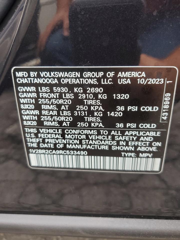 1V2BR2CA9RC533490 2024 Volkswagen Atlas Sel