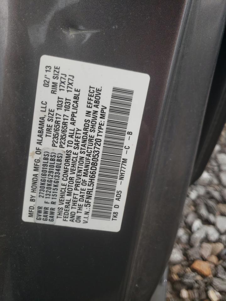 5FNRL5H66DB053720 2013 Honda Odyssey Exl