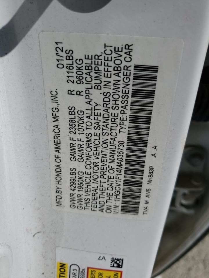 1HGCV1F14MA035730 2021 HONDA ACCORD - Image 12