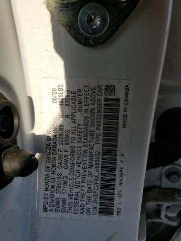 2HGFC2F6XLH555452 Honda Civic LX 12