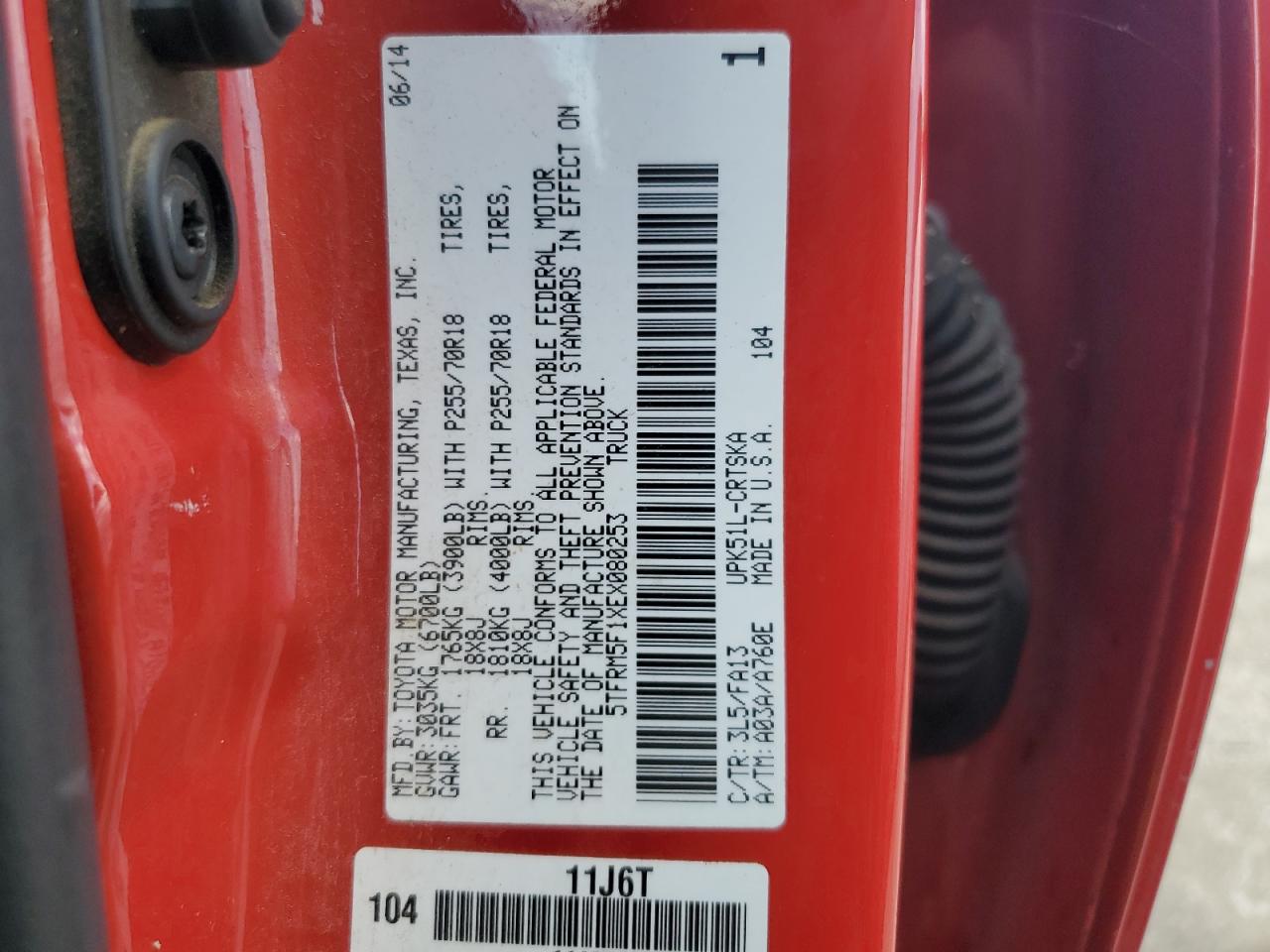 5TFRM5F1XEX080253 2014 Toyota Tundra Double Cab Sr 5TFRM5F1XEX080253 2014 Toyota Tundra Double Cab Sr