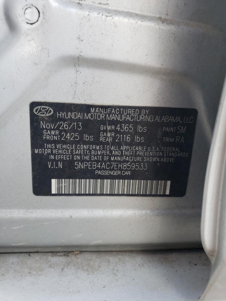 VIN 5NPEB4AC7EH859533 2014 HYUNDAI SONATA no.12