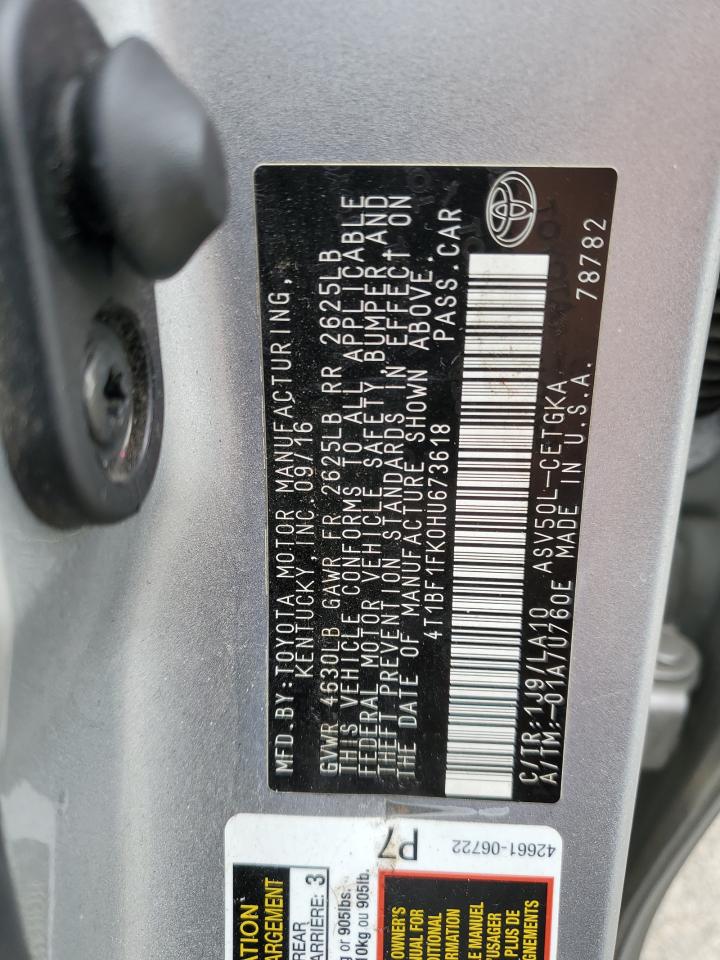 4T1BF1FK0HU673618 2017 Toyota Camry Le