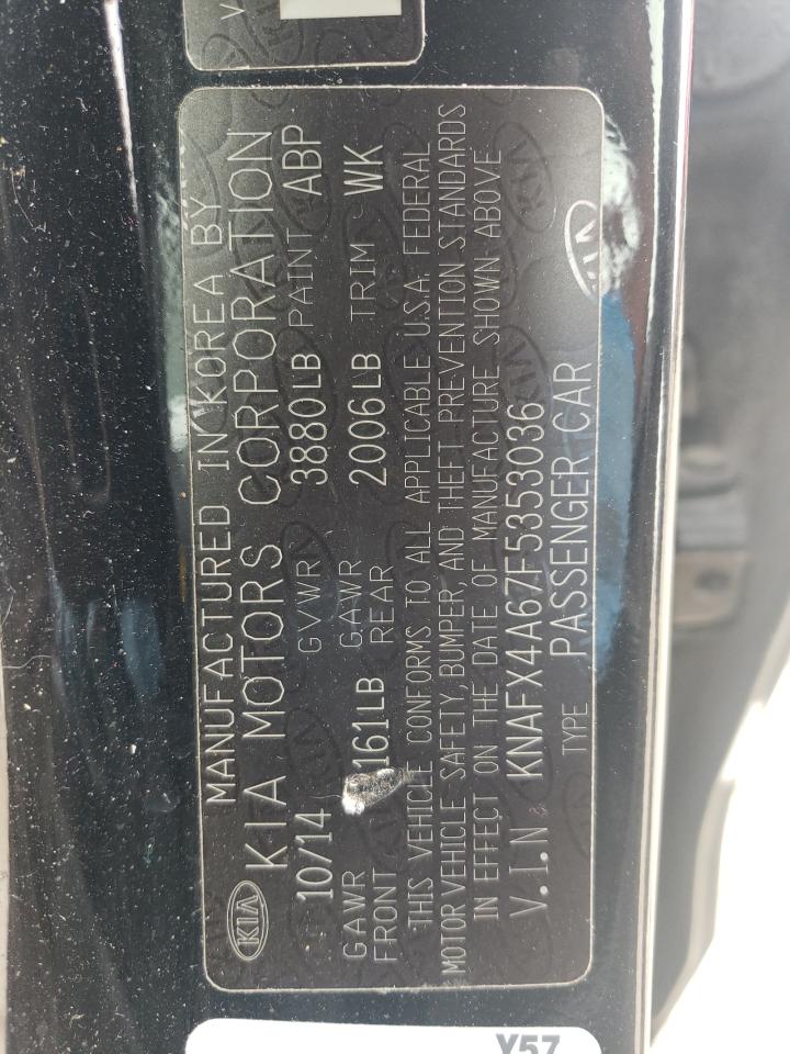 KNAFX4A67F5353036 2015 KIA FORTE - Image 12