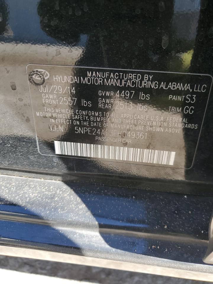 5NPE24AF3FH049361 2015 Hyundai Sonata Se