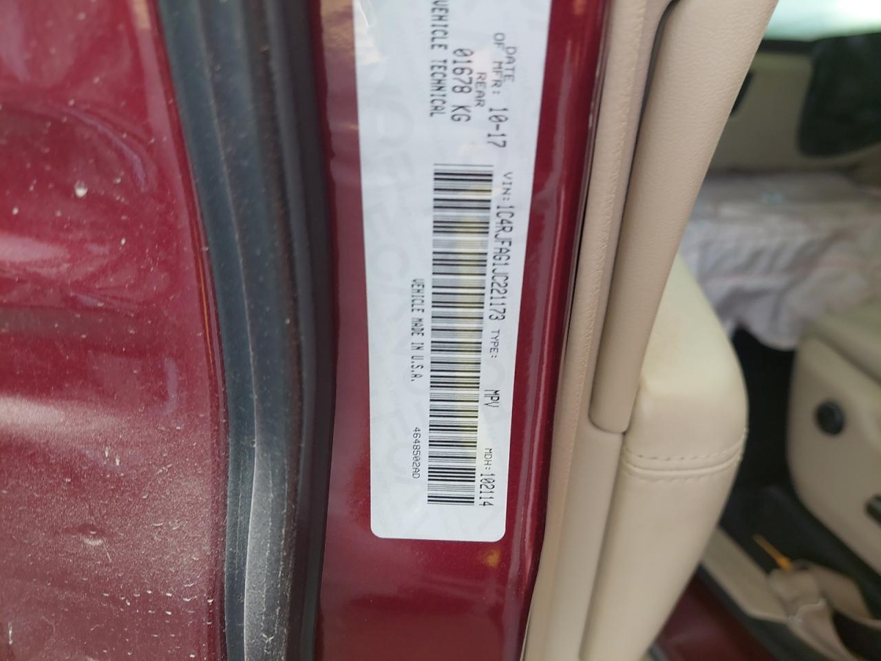 1C4RJFAG1JC221173 - 2018 JEEP GRAND CHER - #73258044