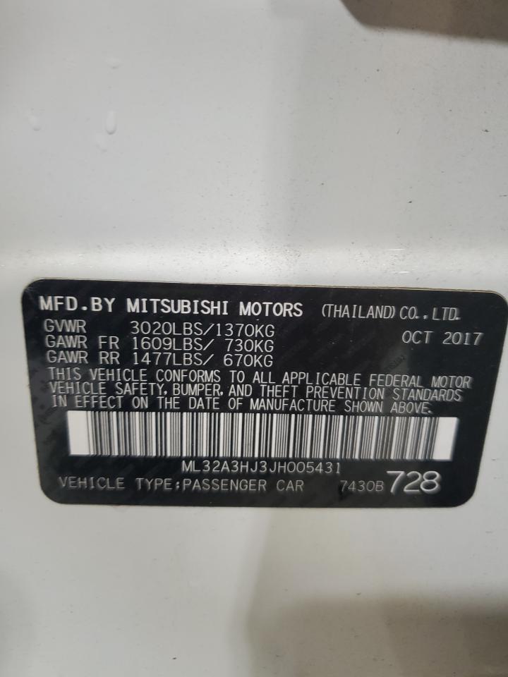 ML32A3HJ3JH005431 2018 Mitsubishi Mirage Es