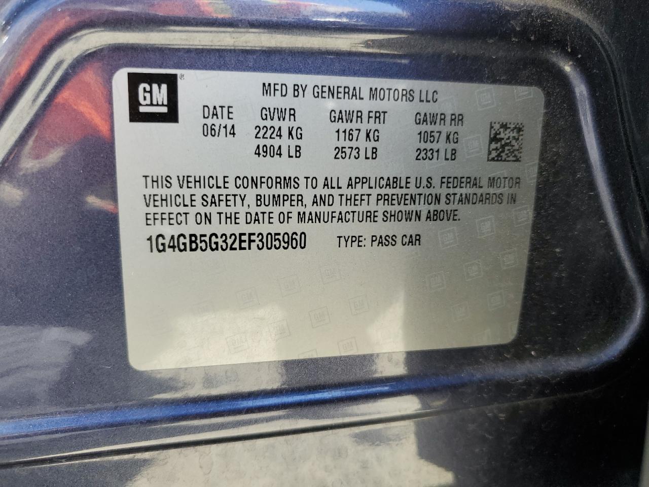 1G4GB5G32EF305960 2014 Buick Lacrosse