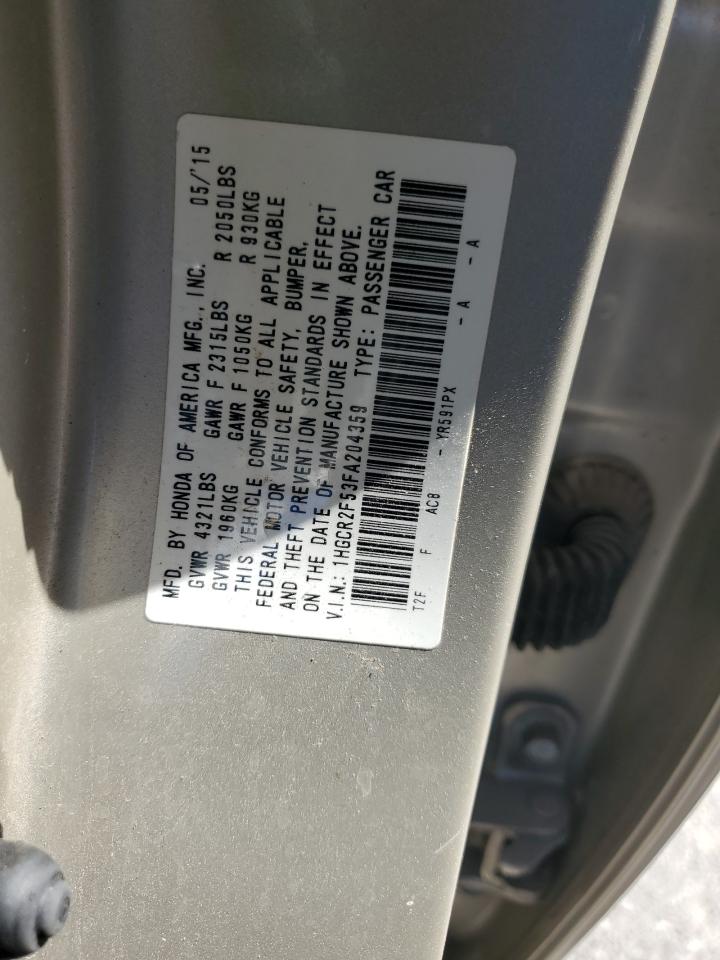 1HGCR2F53FA204359 2015 Honda Accord Sport